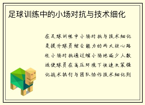 足球训练中的小场对抗与技术细化